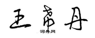 曾庆福王希丹草书个性签名怎么写