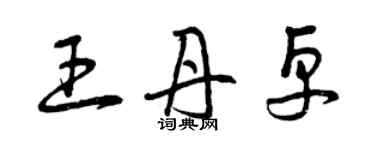 曾庆福王丹卓草书个性签名怎么写