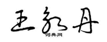 曾庆福王永丹草书个性签名怎么写