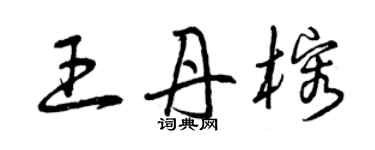 曾庆福王丹榕草书个性签名怎么写