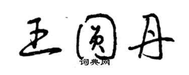 曾庆福王圆丹草书个性签名怎么写