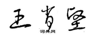 曾庆福王肖坚草书个性签名怎么写