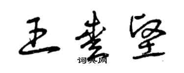 曾庆福王爱坚草书个性签名怎么写