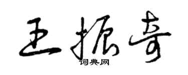 曾庆福王振奇草书个性签名怎么写