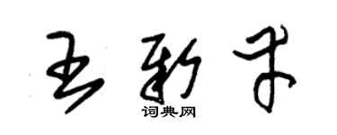 朱锡荣王新幸草书个性签名怎么写