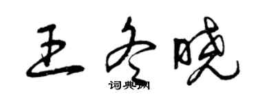 曾庆福王冬晓草书个性签名怎么写