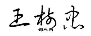 曾庆福王树忠草书个性签名怎么写