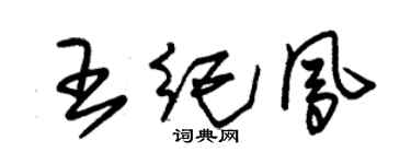朱锡荣王纪凤草书个性签名怎么写