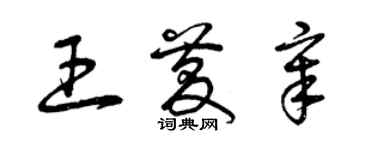 曾庆福王庆章草书个性签名怎么写