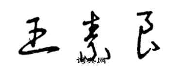 曾庆福王素良草书个性签名怎么写