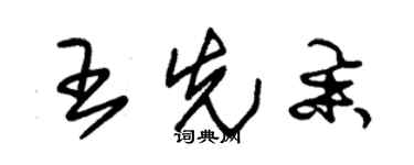 朱锡荣王先举草书个性签名怎么写