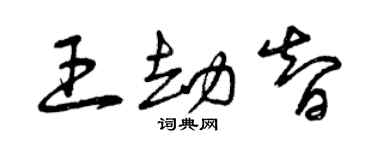 曾庆福王劫智草书个性签名怎么写