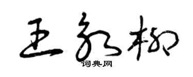 曾庆福王永柳草书个性签名怎么写