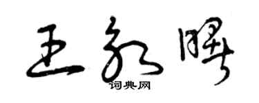 曾庆福王永曙草书个性签名怎么写