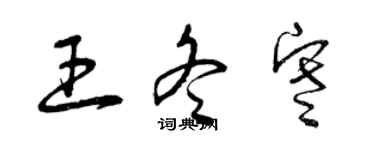 曾庆福王冬寒草书个性签名怎么写
