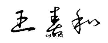 曾庆福王春和草书个性签名怎么写