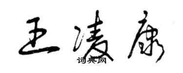 曾庆福王凌康草书个性签名怎么写