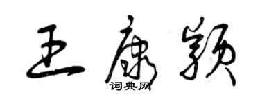 曾庆福王康颖草书个性签名怎么写
