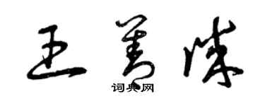 曾庆福王善诚草书个性签名怎么写