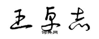 曾庆福王卓志草书个性签名怎么写