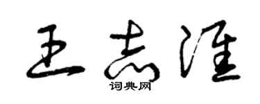 曾庆福王志淮草书个性签名怎么写