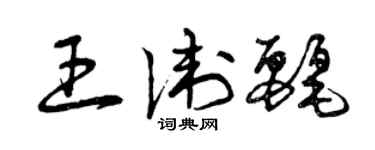 曾庆福王卫丽草书个性签名怎么写