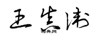 曾庆福王真卫草书个性签名怎么写