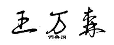 曾庆福王万森草书个性签名怎么写