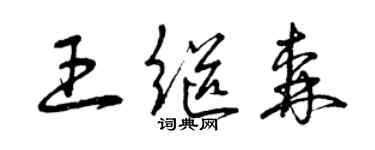 曾庆福王继森草书个性签名怎么写