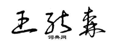 曾庆福王能森草书个性签名怎么写