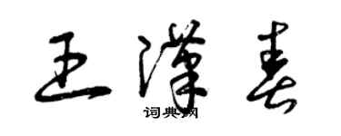 曾庆福王汉春草书个性签名怎么写