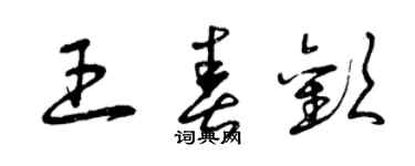 曾庆福王春欢草书个性签名怎么写