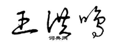 曾庆福王洪鸣草书个性签名怎么写