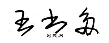 朱锡荣王书多草书个性签名怎么写