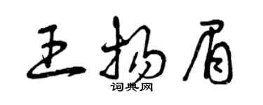 曾庆福王扬眉草书个性签名怎么写