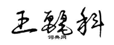 曾庆福王丽科草书个性签名怎么写