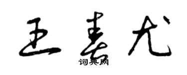 曾庆福王春尤草书个性签名怎么写