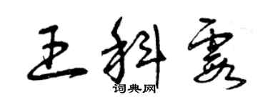 曾庆福王科霞草书个性签名怎么写