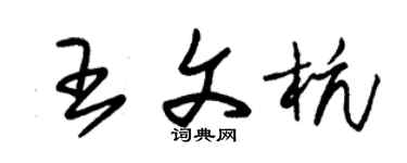 朱锡荣王文杭草书个性签名怎么写