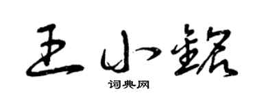 曾庆福王小铭草书个性签名怎么写