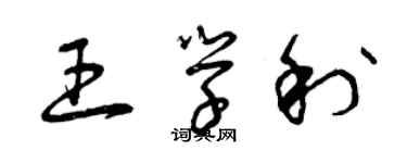 曾庆福王学利草书个性签名怎么写