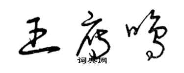 曾庆福王雁鸣草书个性签名怎么写