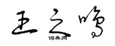 曾庆福王之鸣草书个性签名怎么写