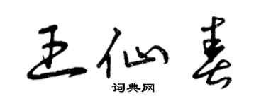 曾庆福王仙春草书个性签名怎么写