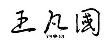 曾庆福王凡国草书个性签名怎么写