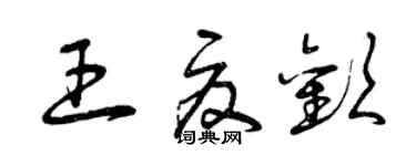 曾庆福王夏欢草书个性签名怎么写