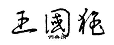 曾庆福王国猛草书个性签名怎么写