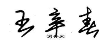 朱锡荣王辛春草书个性签名怎么写