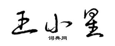 曾庆福王小星草书个性签名怎么写