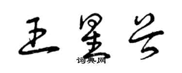 曾庆福王星谷草书个性签名怎么写